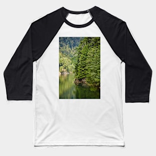 Lake and pine trees Baseball T-Shirt